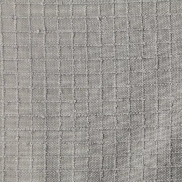 Threshold Jet Gray Textured Plaid Single Blackout Lined Curtain Panel 50" x 84" - Picture 4 of 7